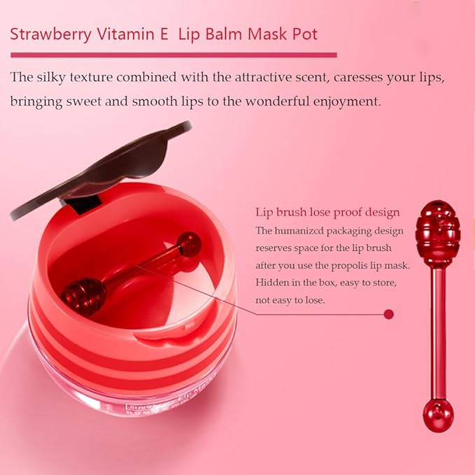 3PCS Bee Lip Balm Honey Pot,