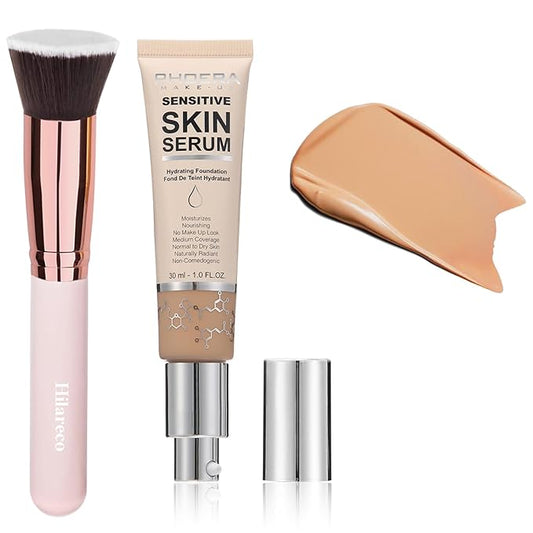 2024 New PHOERA Foundation Makeup for Mature Skin, Buff Beige)