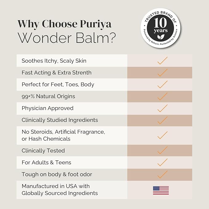 Tea Tree Oil Balm, Extra Strength, Pair Well with Jock Itch Cream, Spray, Athletes Foot, Ringworm Cream for Human, Rash Cream, Fast Acting for Dry, Itchy Skin, Plant Powered Wonder Balm