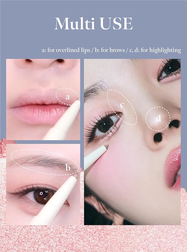 CORALHAZE Idol AEGYO-SAL Maker 04 Ice Berry, 2-in-1 Under-Eye Highlighter and Contour Liner for Bright, Voluminous Eyes, Long-Lasting, Smudge-Proof Shimmer Stick with Natural Glow, Korean Beauty