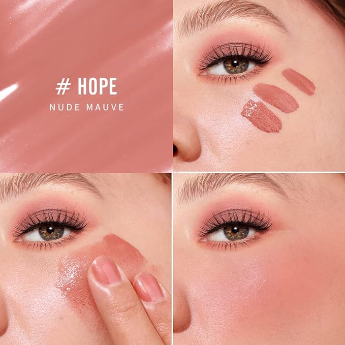 KIMUSE Soft Cream Blush Makeup, Liquid Blush for Cheeks, Weightless, Long-Wearing, Smudge Proof, Natural-Looking, Dewy Finish