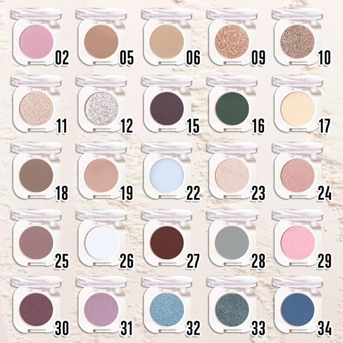 Nude Beige Single Matte Eyeshadow Makeup, Neutral Powde Eye Shadow for Women, Smoky Beige Matte Singles Eyeshadow Palette Pigmented Waterproof,sombras para ojos,Girls Monochrome Eyeshadows Gift