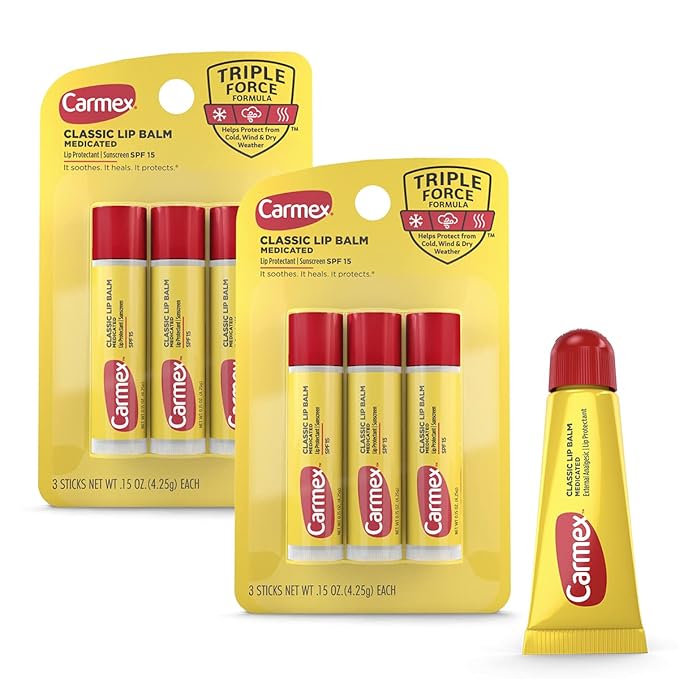 Carmex Medicated Lip Balm Sticks, Lip 0.35oz