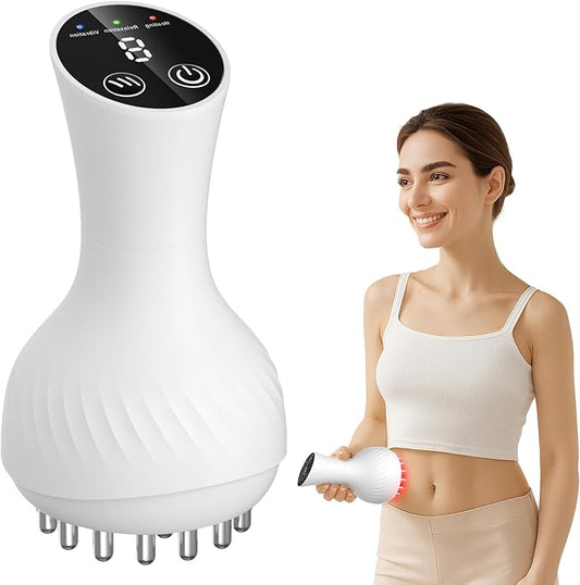 Lymphatic Drainage Massager & Anti Cellulite Massage Device,New Lymphatic Massager,Helps Reduce Stretch Marks & Cellulite，for Belly, Arms & Legs,Body Sculpting Machine with Heat & Vibration