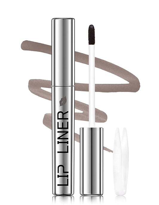 Erinde Lip Liner Peel Off Lip Stain, Long Wear Tattoo Lip Liner with Tweezer, Matte Peel Off Lipliner Stain, Long Lasting, Waterproof, Transfer-proof, Easy to Use & Natural Finish, Cool Cocoa