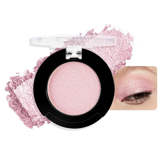 Monochrome Glitter Eyeshadow Makeup Palette, Highly Pigmented Nude Pink Eyeshadow Palette, Shimmer Pressed Powder Eye shadow Makeup, Single Vegan Eye Shadow, Daily Evening Women Girls Eyeshadow Gift9#