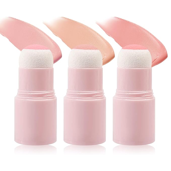 3P Cream Blush Stick with Brush,Waterproof Multi Cream Makeup K234