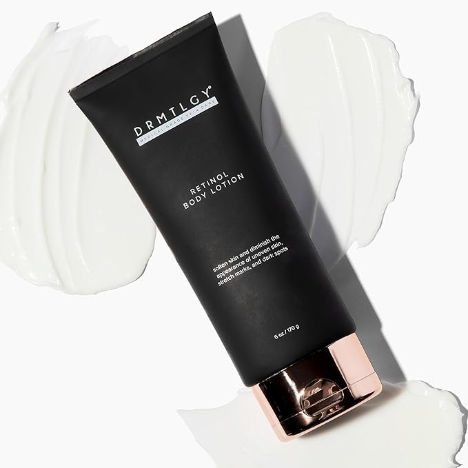 DRMTLGY Retinol Body Lotion for Women & Men - Hydrating & Firming Body Lotion - For Stretch Marks, Uneven Skin Tone & Dark Spots