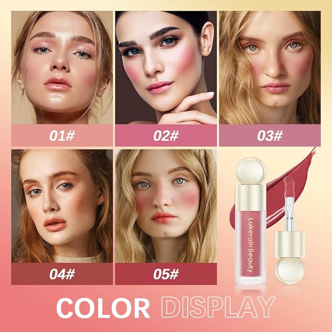 Liquid Blush,Soft Cream Face Blush, Dewy Cheek Tint, - HOPE)