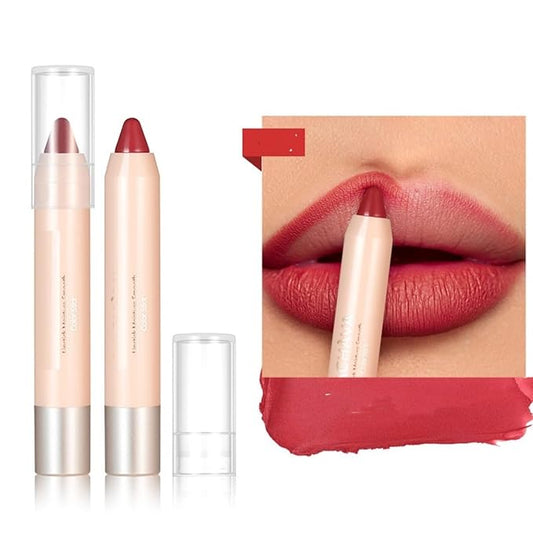 8 Colors High Pigmented Smooth Matte Lip Liner Pencil, Waterproof Velvet Lipstick Pen, Professional Lip Liner for Girls and Women (08)