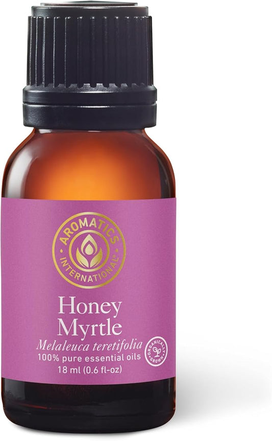 Aromatics International Premium Organic Honey Myrtle Essential Oil 18ml | 100% Pure Essential Oil for Diffusion & Aromatherapy