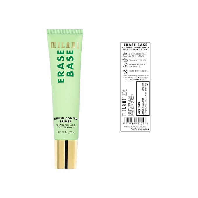Milani Face Primer for Makeup (Blemish Control, 1.0 Fl. Oz)
