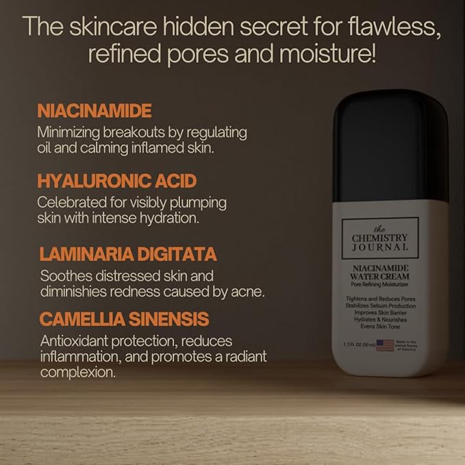 Niacinamide Water Cream - Ultimate Hydration, Oil Control, Moisturized Protection and a Radiant, Even Complexion. Made in the United States of America