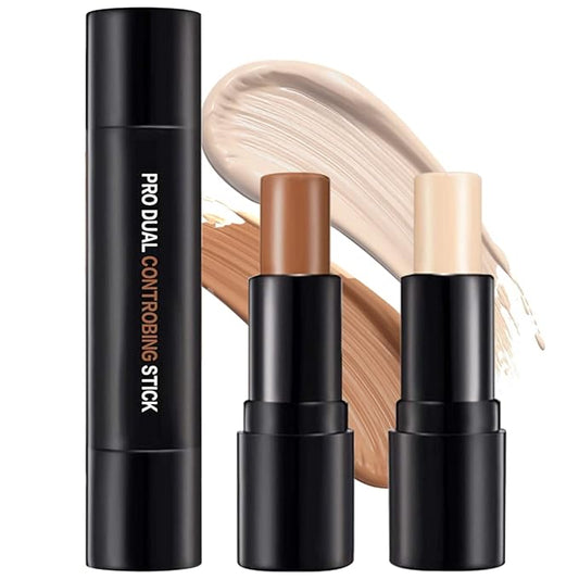 Double-End Contour Highlighter Stick, Face Contour Makeup Contouring Sticks Cream Concealer (1)