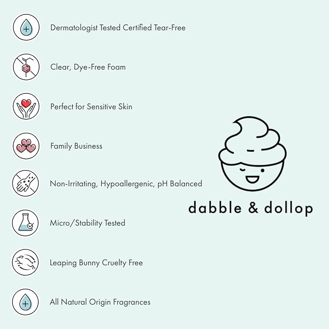 Dabble & Dollop Cherry Conditioner Refill - Detangler for Kids, All Natural Fragrances, Dermatologist Tested, Tear-Free, Non-Irritating, Hypoallergenic, pH Balanced, Leaping Bunny Certified (24oz)