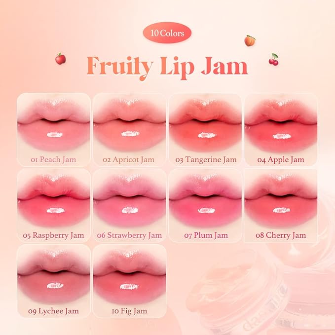 dasique Fruity Lip Jam (#03 Tangerine Jam) | High-shine finish | Moisturizing | Vegan, Cruelty Free | Lip Balm