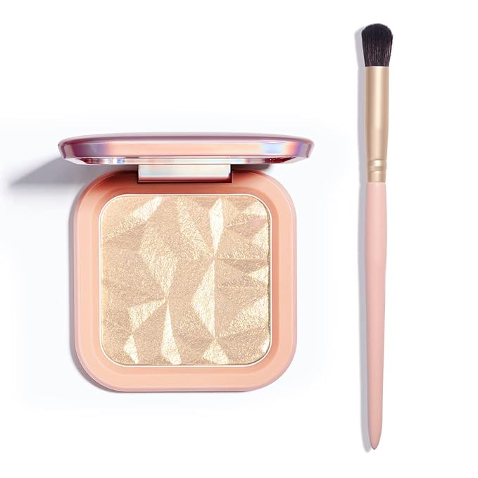 ELESSY Highlighter Makeup Palette,Highlighter Palette Long Lasting Face Tones-TWILIGHT GLOW