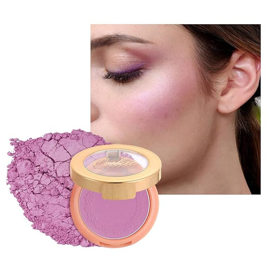 Oulac Purple Blush for Cheeks Blush Makeup| Highly Pigmented Cream Blush| Natural Matte Glow| Shape & Highlight Face| Cruelty-Free Blush with Rose Oil| N20 Believe 4.8g