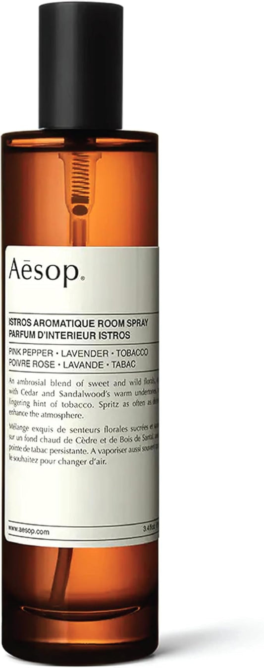 Aesop Istros Aromatique Room Spray | Vibrant, Floral, Smoky | Aroma for Several Hours | 3.4 oz / 100mL