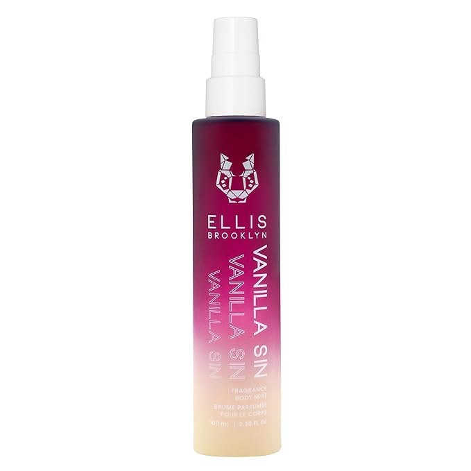 Ellis Brooklyn VANILLA Body Mist - Gourmand Perfume with Black Cherry, Fresh Freesia, & Bourbon Vanilla, Vegan Perfume Made In The USA, 100 ml/3.38 fl. oz