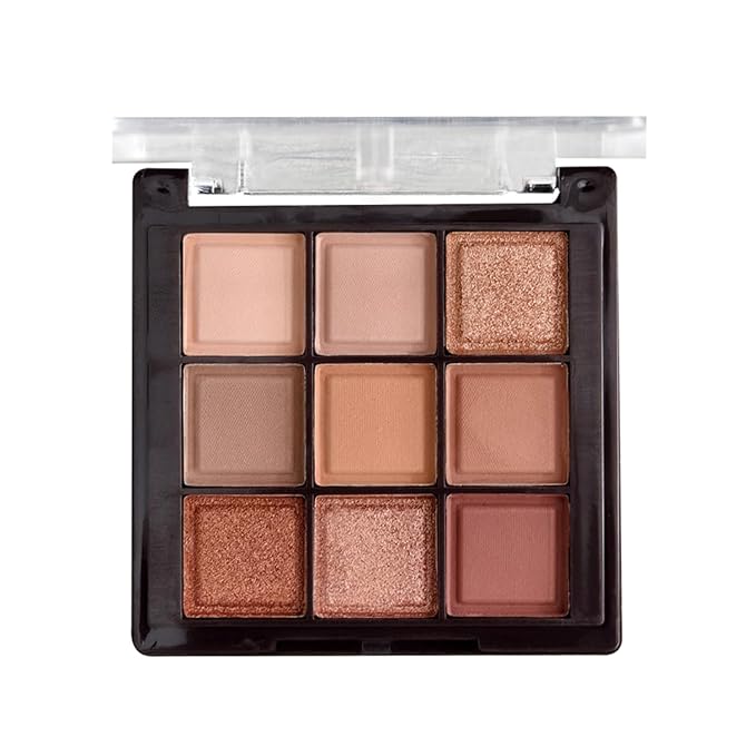 K'APEINE Eyeshadow Palette 9-Colors Nude Eye Shadow Palette Natural Brown Eyeshadows Palette Makeup Cool-Toned Highly Pigmented Eyeshadow for Eyes Long Lasting Naturing-Looking