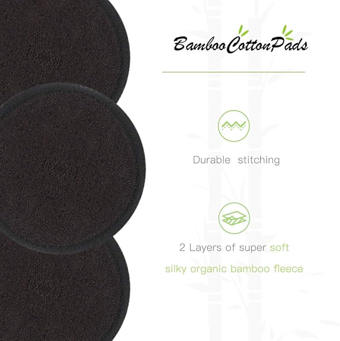 Reusable makeup remover pads black