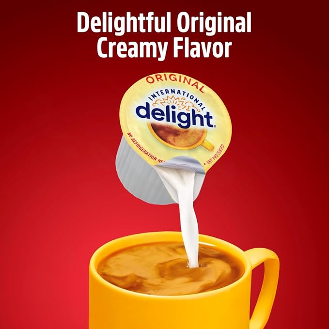 Original Coffee Creamer Singles, 48 Pack of individual coffee creamers, Non Dairy Creamer Cups for Easy Portion Control and Fresh Flavor, Single Serve Coffee Cream for Hotels and Everyday Use
