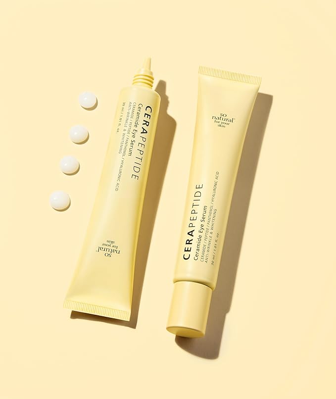 [So'natural Powder4room] Cera Peptide Eye Serum, 1 fl oz (30ml) | Eye Serum | Eye Cream | Korean Eye Cream | Korean Eye Serum | Peptide Serum | Under Eye Serum