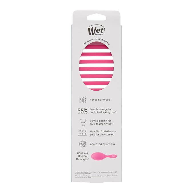 Wet Brush Speed Dry Hair Brush, Pink Frost - Vented Design & Soft HeatFlex Bristles Are Blow Dry Safe - Ergonomic Handle Manages Tangles - Pain-Free Hair Accessories