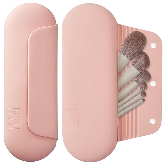 Silicone makeup brush holder travel