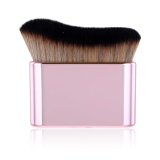 Self Tan Brush Soft Body Makeup Brush Portable Self Tanning Brush Self Tanner Face Brush For Body & Leg Makeup（Pink Rose Gold）