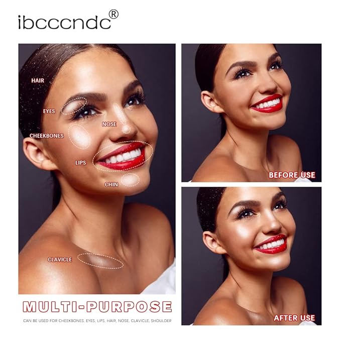 Highlight Polvo De Hadas, Fairy Highlighter Powder, Brightening Makeup (Gold)