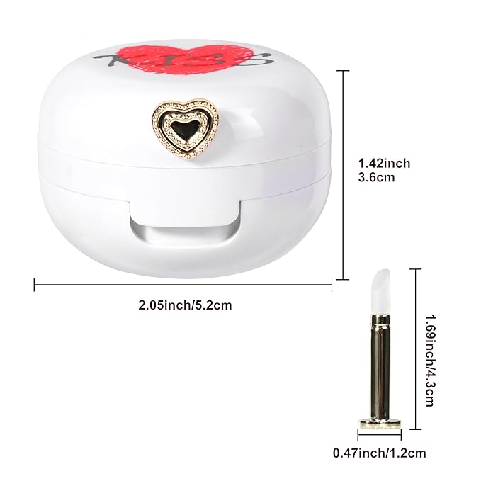 2 Pack Lip Balm Containers,Plastic Portable Empty Lip Balm Container with Mirror and Silicone Lip,Empty Lipstick Dispenser Box for Travel,Home