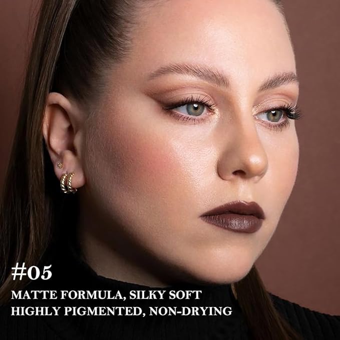 3Pcs Gradient Matte Lipstick Crayon Lip Liner pencil, Flawless Contour Gradual Ombre Effect lip Pencil, Lipstick for Women Long Lasting Waterproof Smudge Proof Lipstick Pencil 01#+03#+05#