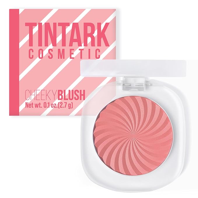 Cheeky Blush Compact for Face Cheeks, Talc Free Blusher Palette, Matte Powder Makeup, Natural Healthy, Mauve Pink Magenta Peach Red, Vegan Cruelty Free