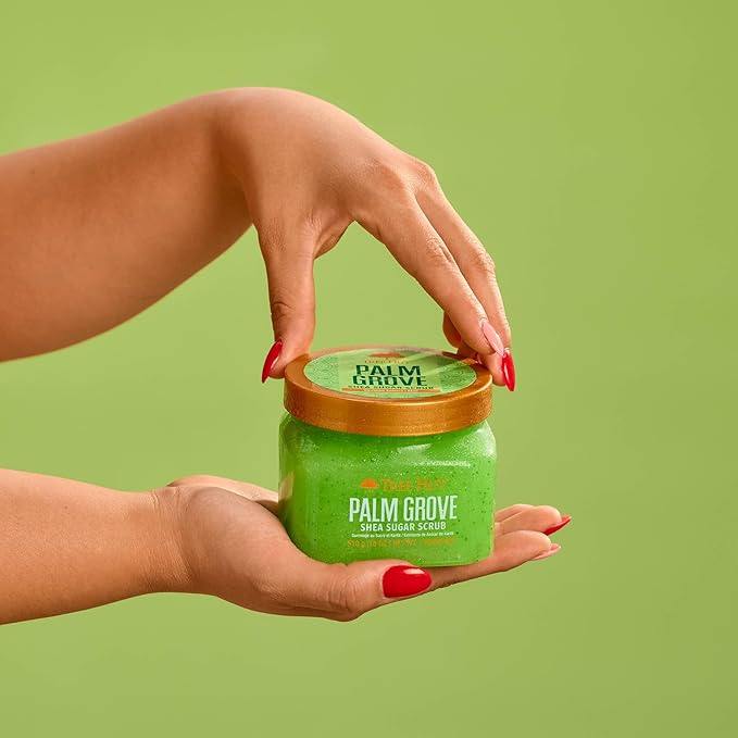 Tree Hut Palm Grove Shea Sugar Scrub | Exfoliating Body Scrub Removes Dead, Dry Skin for a Soft & Hydrated Feel | Nourishing Essential Body Care | 18 fl oz.