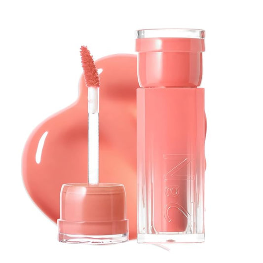 2aN Glaze Bouncing Tint – Lightweight, Moisturizing Lip Tint with High-Shine Finish, Smooth, Light Plumping, Comfortable Wear, Korean Makeup (Nudy Coco, 0.16 oz)