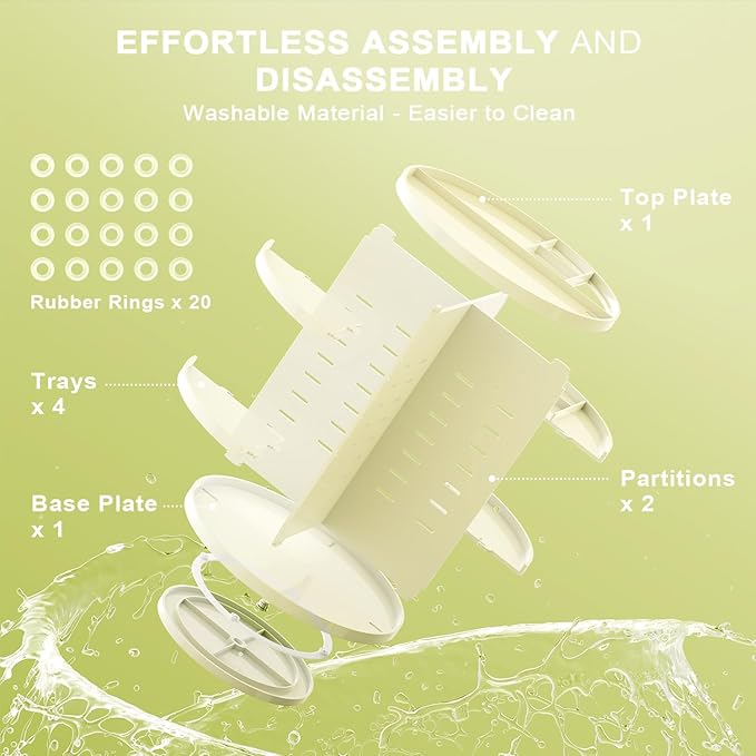 Rotating makeup organizer, 360 spinning