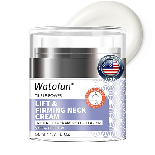 Neck Creams for Tightening and Firming - Anti Wrinkle & Treatment with Retinol Peptides, Ceramide - Overnight Moisturizer for All Skin Types - Sensitive Safe