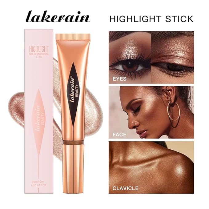 Liquid Highlighter Beauty Stick, Highlighter Makeup, Highlighter Wand,Liquid Beauty Stick With Cushion Applicator For Highlighter, Natural Matte FinIsh Makeup For Women(03#)