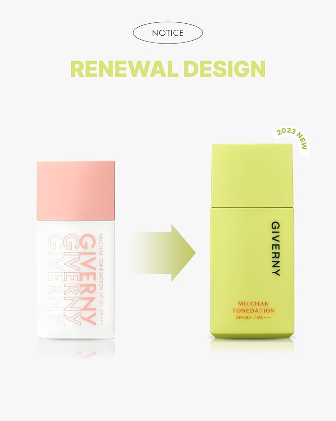 GIVERNY Milchak Tonedation – Tone Correcting Base Makeup for Covering Pores and Improving Complexion – Long-Lasting Nudie Apricot Color Finish – Evens Skin Tone, 1.01 fl.oz.