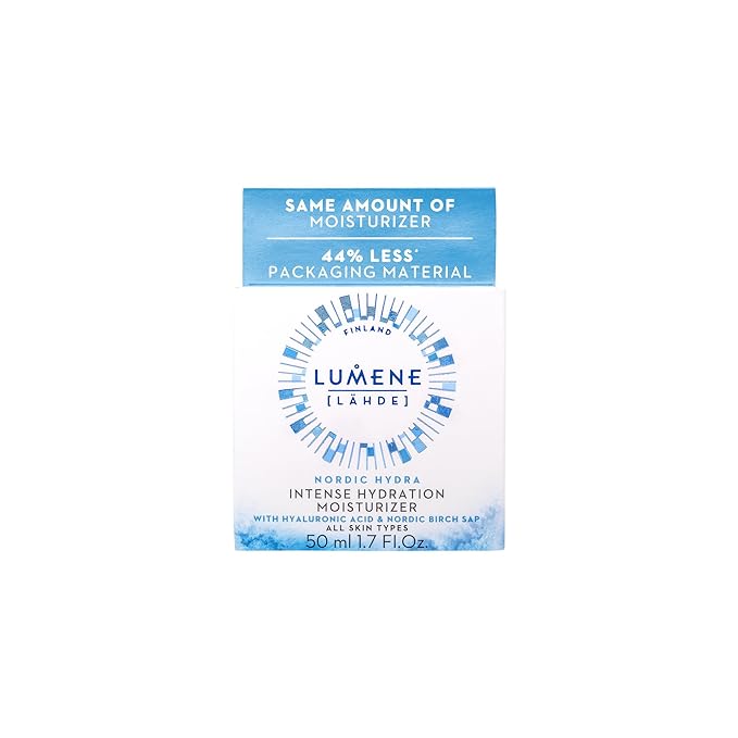 Lumene Nordic Hydra [Lahde] Intense Hydration Moisturizer - Lightweight Plumping Face Cream for Dry Skin - Enriched with Arctic Spring Water + Hyaluronic Acid for Instant Moisture (1.7 oz)