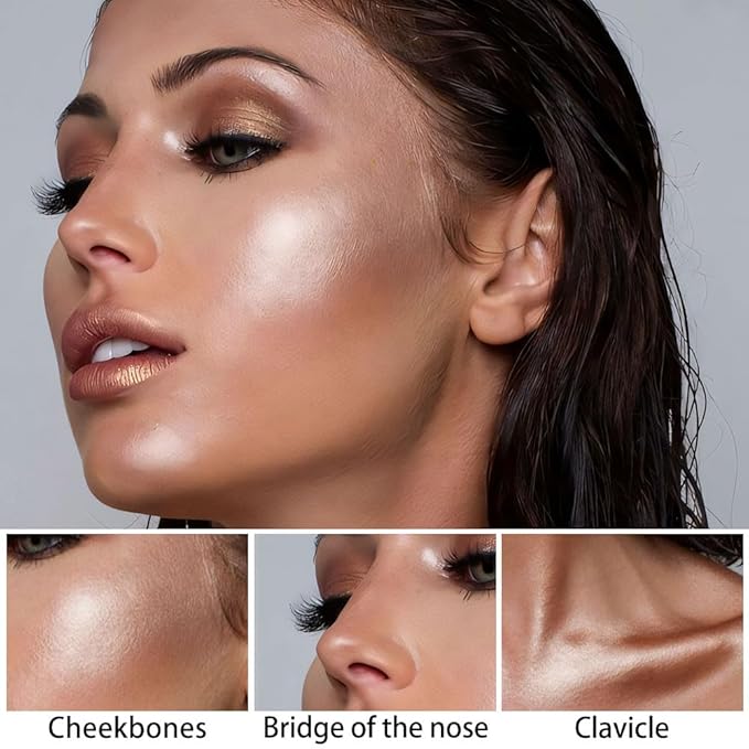 evpct 2Pcs Face Cream Contour Bronzer Sticks Makeup