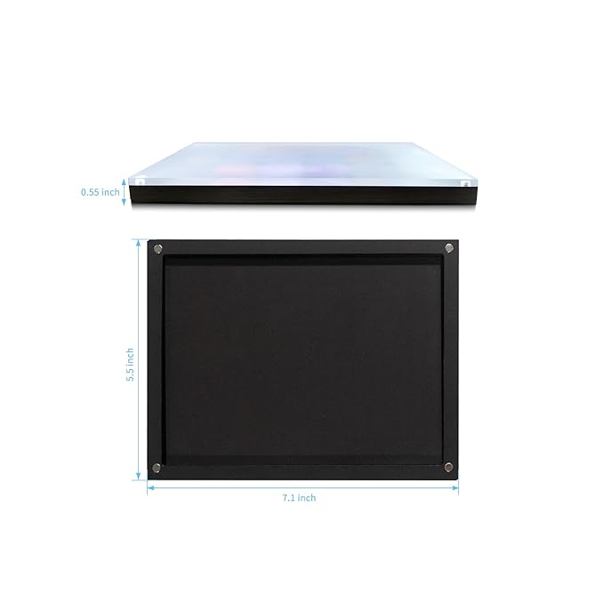 Acrylic empty magnetic palette with magnet clear lip