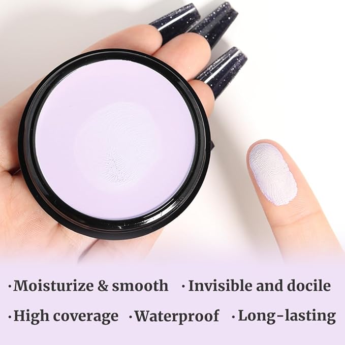 Kaely Color Correcting Concealer,Cream Pot Concealer Full Coverage,under Eye Concealer Palette for Conceals Dark Circles,Waterproof Foundation Face Makeup,09 Light Purple