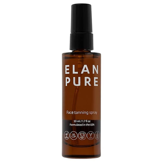 Face Tanning Mist, Organic Ingredients, Sunless Self Tanner, Bronzing, Hydrating, Steak-Free, Long Lasting Glow