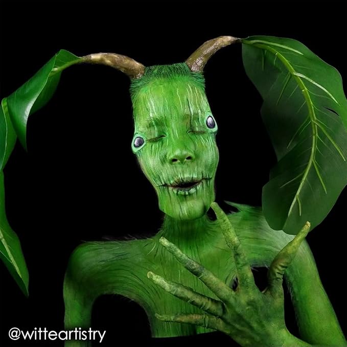 Mehron Makeup Paradise Makeup AQ Refill Size | Stage & Screen, Face & Body Painting, Beauty, Cosplay, Halloween | Water Activated Face Paint, Body Paint, Cosplay Makeup .25 oz (7 ml) (AMAZON GREEN)