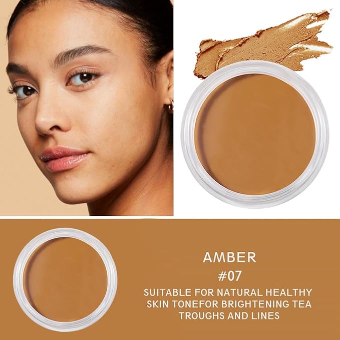 Kaely Cream Pot Concealer Full Coverage Set,Conceal Brighten Dark Circles,under Eye Brightener Color Correcting Concealer,Waterproof Foundation Palette with Brush,corrector de ojeras,Vegan Makeup,07