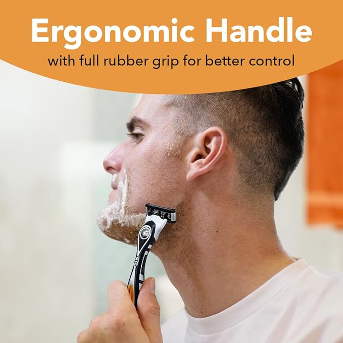 BIC Flex 5 Refillable Men's Razor, Father's Day Gift Set with 5 Blade Razors, 1 Handle and 7 Cartridges for Smooth Shaving