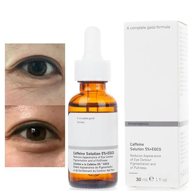 Caffeine eye serum for reducing